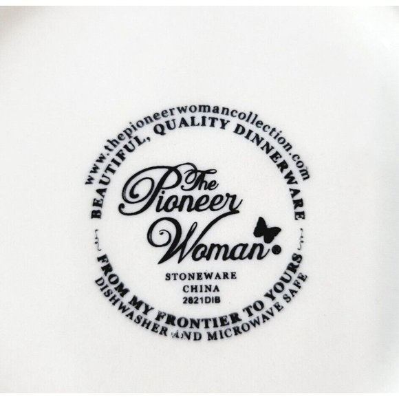 The Pioneer Woman Celia Blue Floral Soup Cereal Bowls SET OF 4 Scalloped Edge - Picture 11 of 12